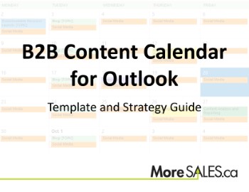 B2B Content Calendar for Outlook