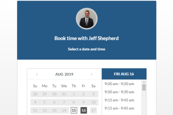 SharpSpring Meetings Appointment Booking Tool